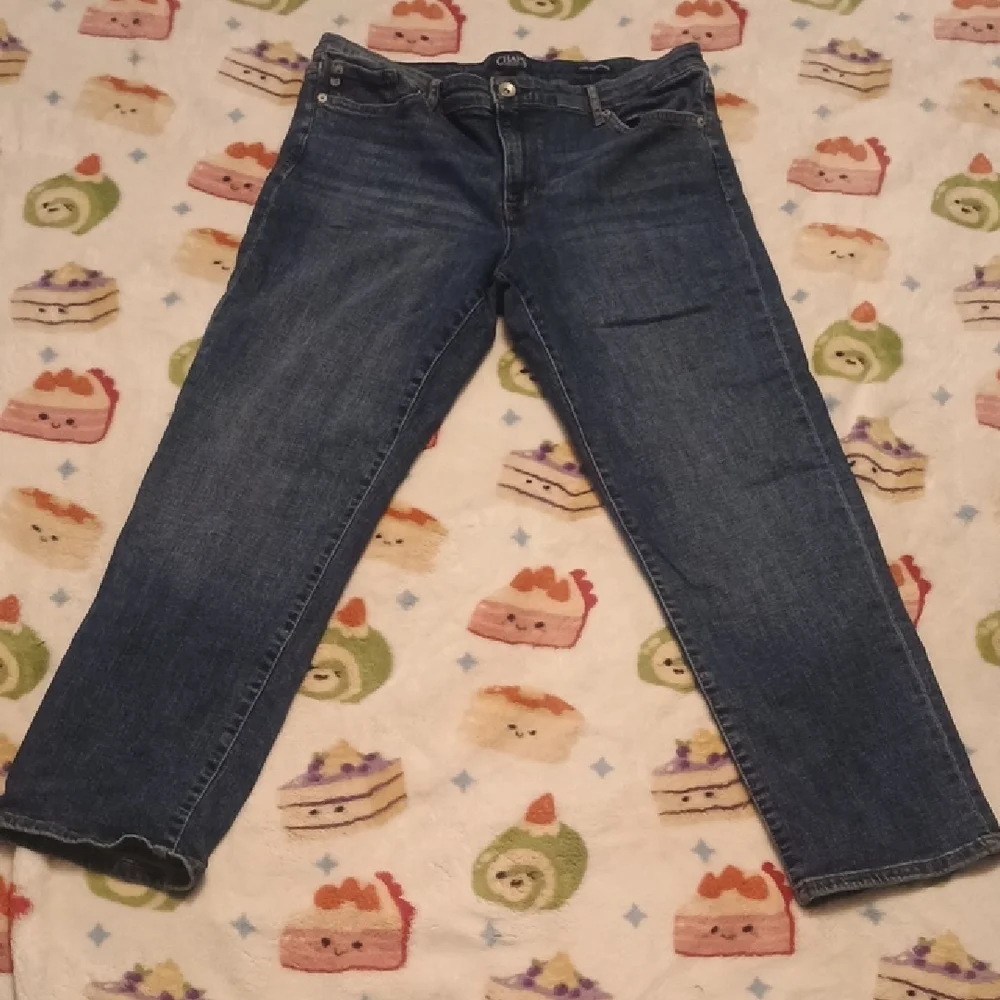 Chaps Dark Blue Straight Leg Jeans Short - Picture 2 of 7